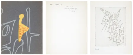 Ets Tanguy -  Yves TANGUY, Yves et Benjamin PÉRET. FEU CENTRAL. Paris, K. éditeur, 1947