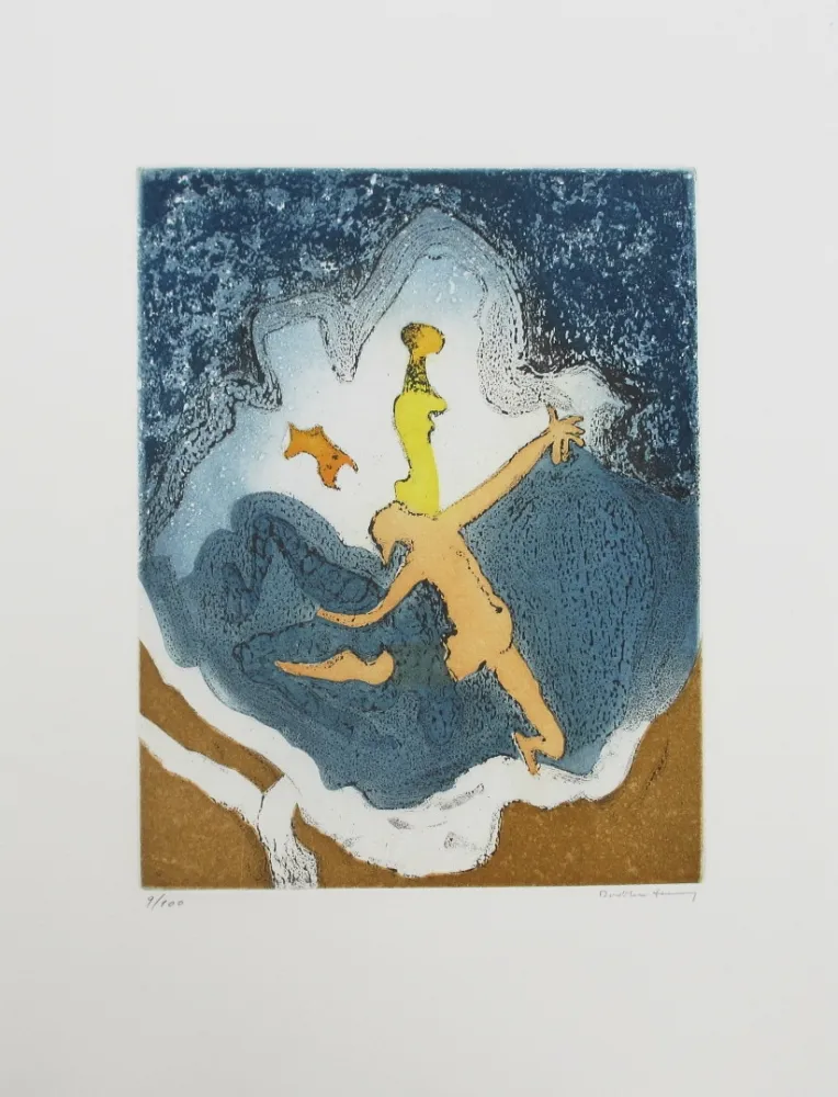 Ets En Aquatint Tanning - A la nage