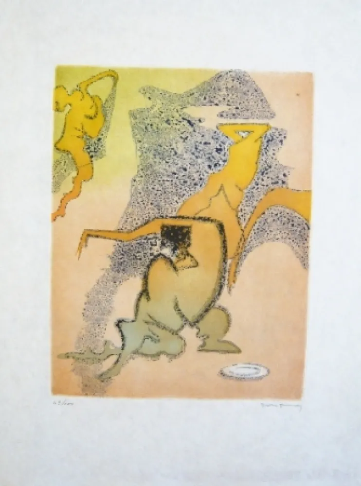 Ets En Aquatint Tanning - Composition 3