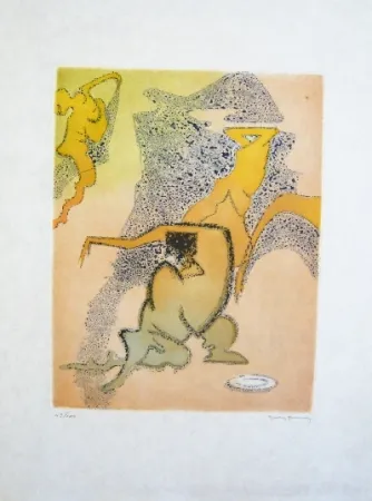 Ets En Aquatint Tanning - Composition 3