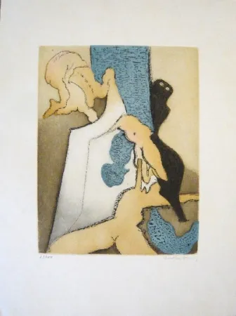 Ets En Aquatint Tanning - Composition 5