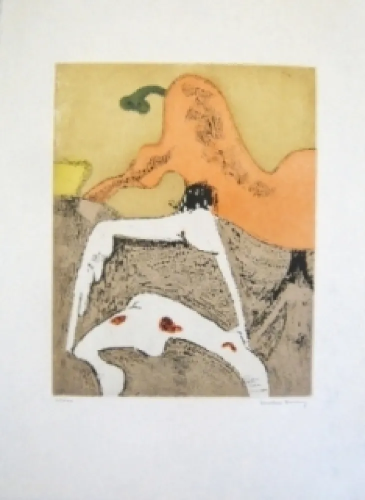 Ets En Aquatint Tanning - Composition 7