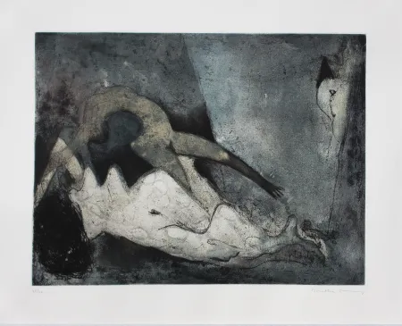 Ets En Aquatint Tanning - Nue couchée