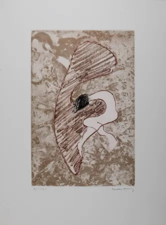 Gravure Tanning - The maid is late because she laid her mate, 1971 - Hand-signed