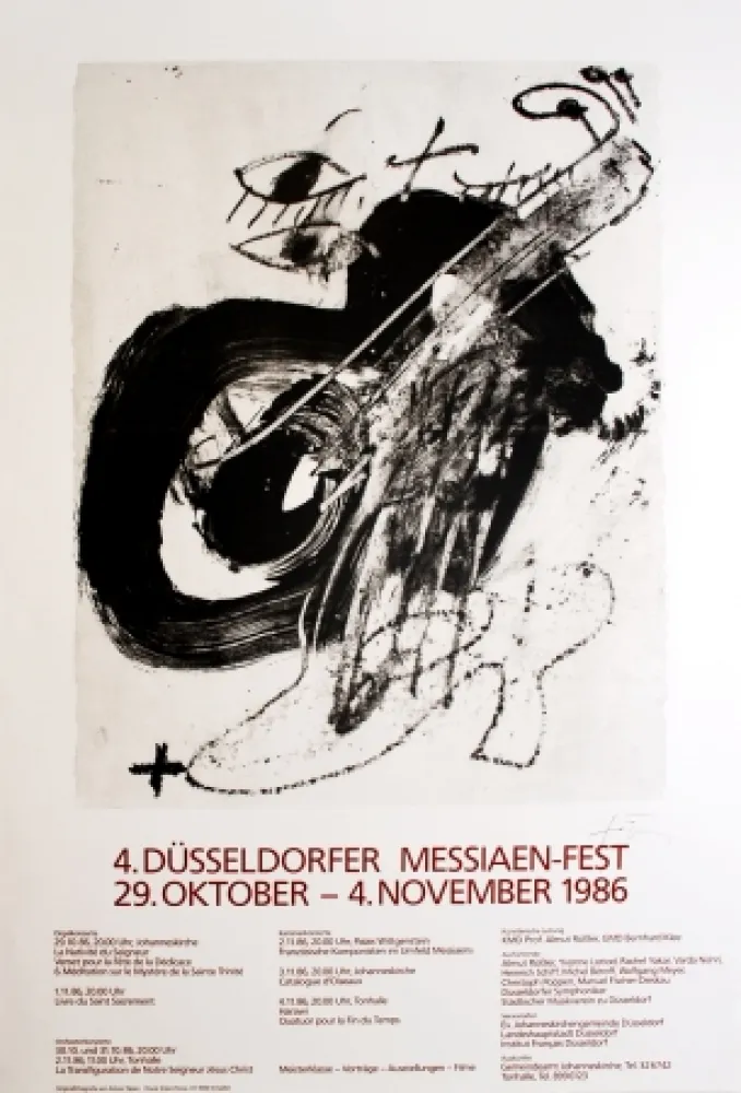 Lithografie Tàpies - 4. Düsseldorfer Messaien-Fest