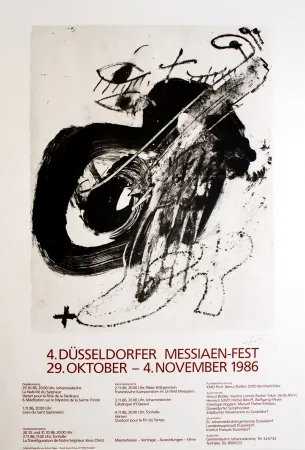 Lithografie Tàpies - 4. Düsseldorfer Messaien-Fest