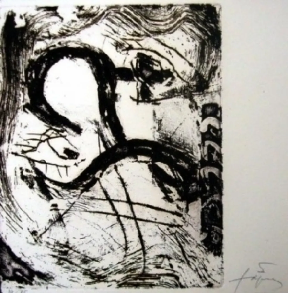 Aquatint Tàpies - Ce que je vous dis trois fois est vrai