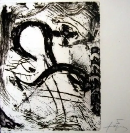 Aquatint Tàpies - Ce que je vous dis trois fois est vrai