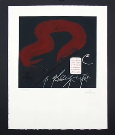 Ets En Aquatint Tàpies -  Cinta Roja ( U No es Ningu)