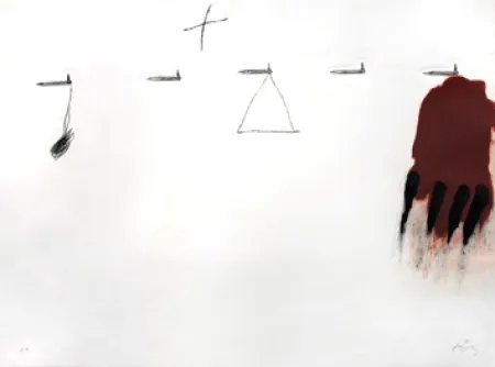 Gravure Tàpies - Claus i ditades	