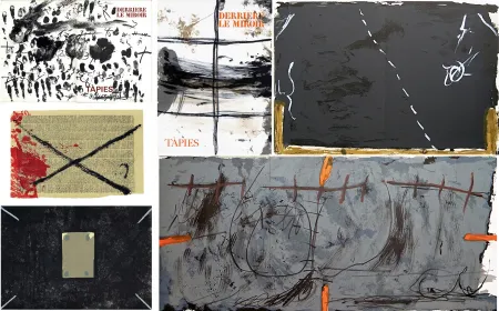 Geïllustreerd Boek Tàpies - COLLECTION COMPLÈTE des 7 volumes de la revue DERRIÈRE LE MIROIR consacrés à Antoni Tàpies: 30 LITHOGRAPHIES (de 1967 à 1982).