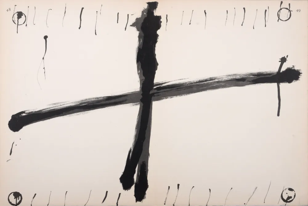 Lithografie Tàpies - Composition, C. 1970