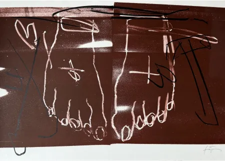 Lithografie Tàpies - Deux pieds