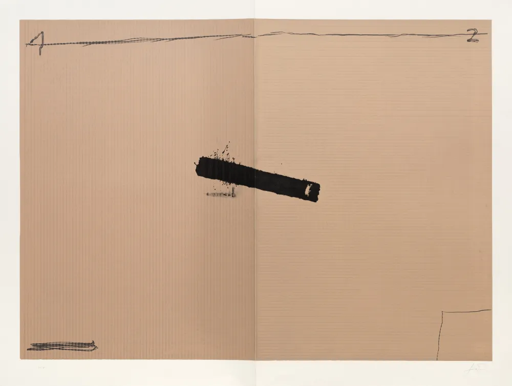 Lithografie Tàpies - Deux volets