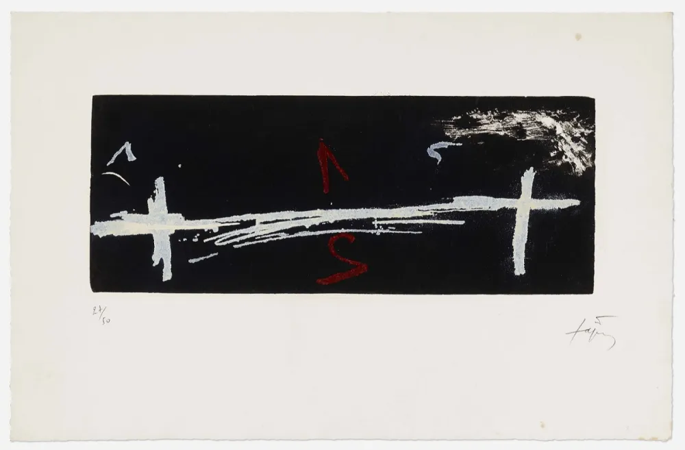 Aquatint Tàpies - Double Croix