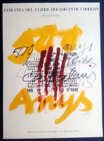 Poster Tàpies - Fira del llibre Antíc i Modern