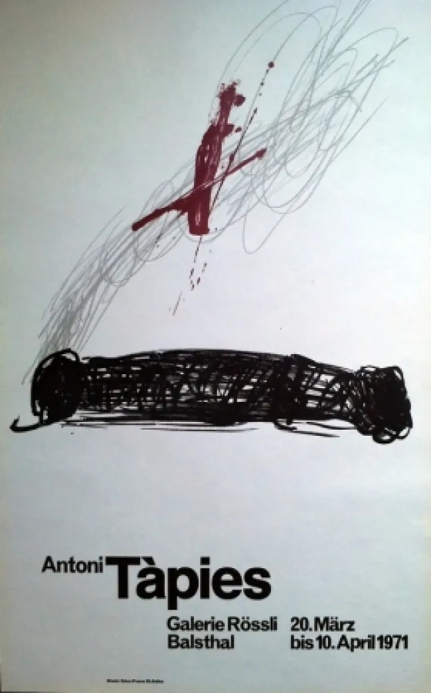 Poster Tàpies - GALERIE ROSSLI. 300 EJ. GALFETTI 247.