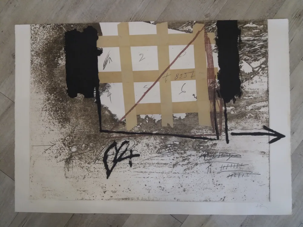 Ets En Aquatint Tàpies - Grille de papier