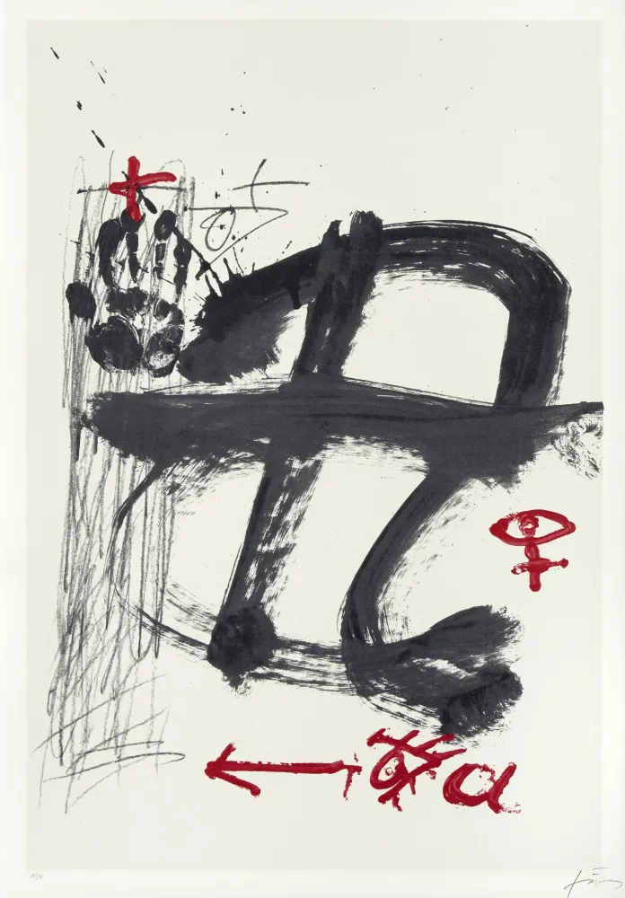 Zeefdruk Tàpies - Inicials (AVL Zürich)