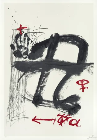 Zeefdruk Tàpies - Inicials (AVL Zürich)