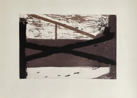 Gravure Tàpies - Le lit