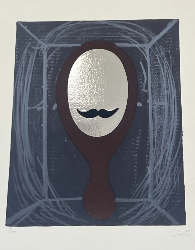 Lithografie Tàpies - L'homme au miroir, 1969
