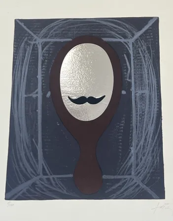 Lithografie Tàpies - L'homme au miroir, 1969