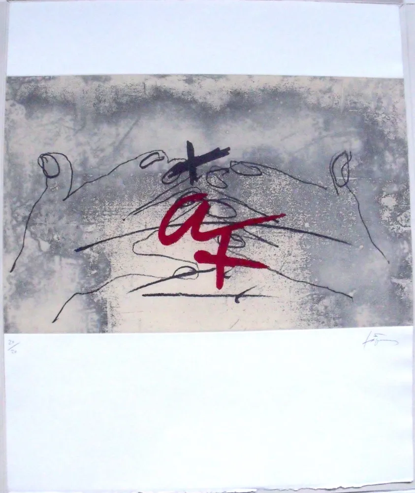Ets En Aquatint Tàpies - Mans