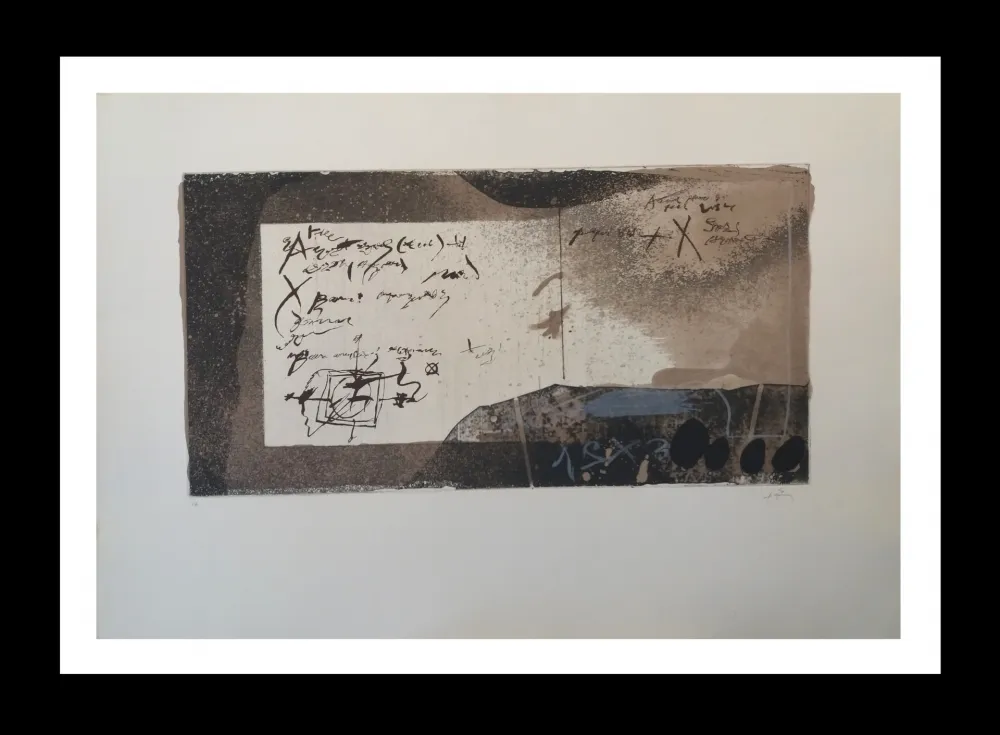 Ets En Aquatint Tàpies - Manuscrito