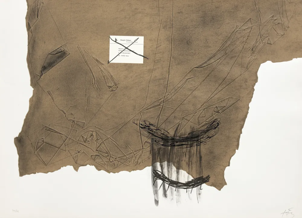 Gravure Tàpies - Papier kraft