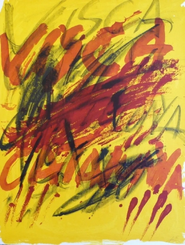 Lithografie Tàpies - Poems 6