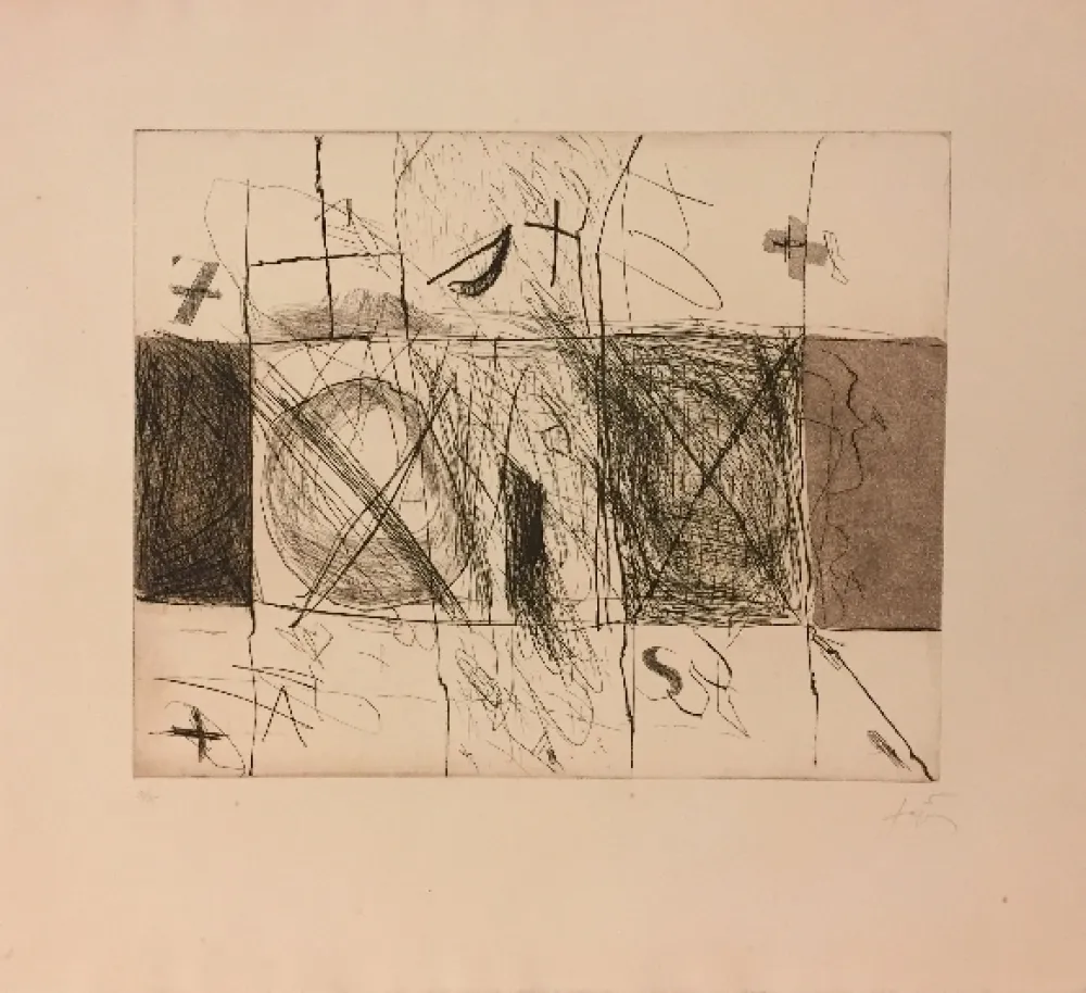 Ets En Aquatint Tàpies - Quadrats i grafismes