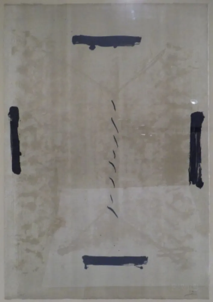 Lithografie Tàpies - Quatre traces noires