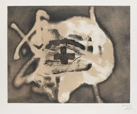 Aquatint Tàpies - Relief Sable
