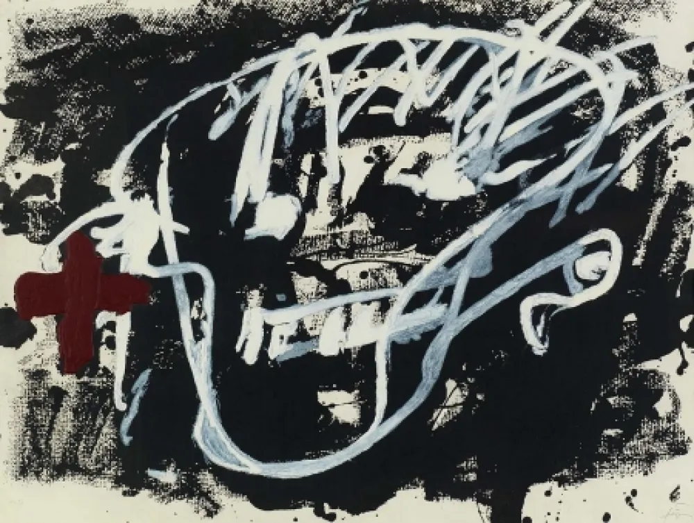 Ets En Aquatint Tàpies - Roig i negre 3