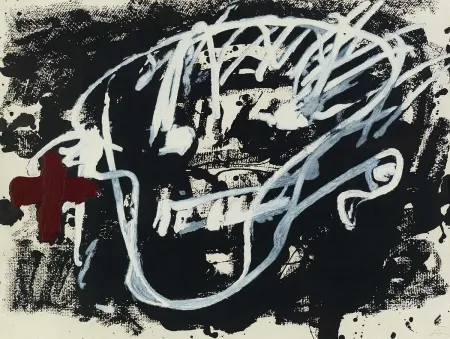 Ets En Aquatint Tàpies - Roig i negre 3