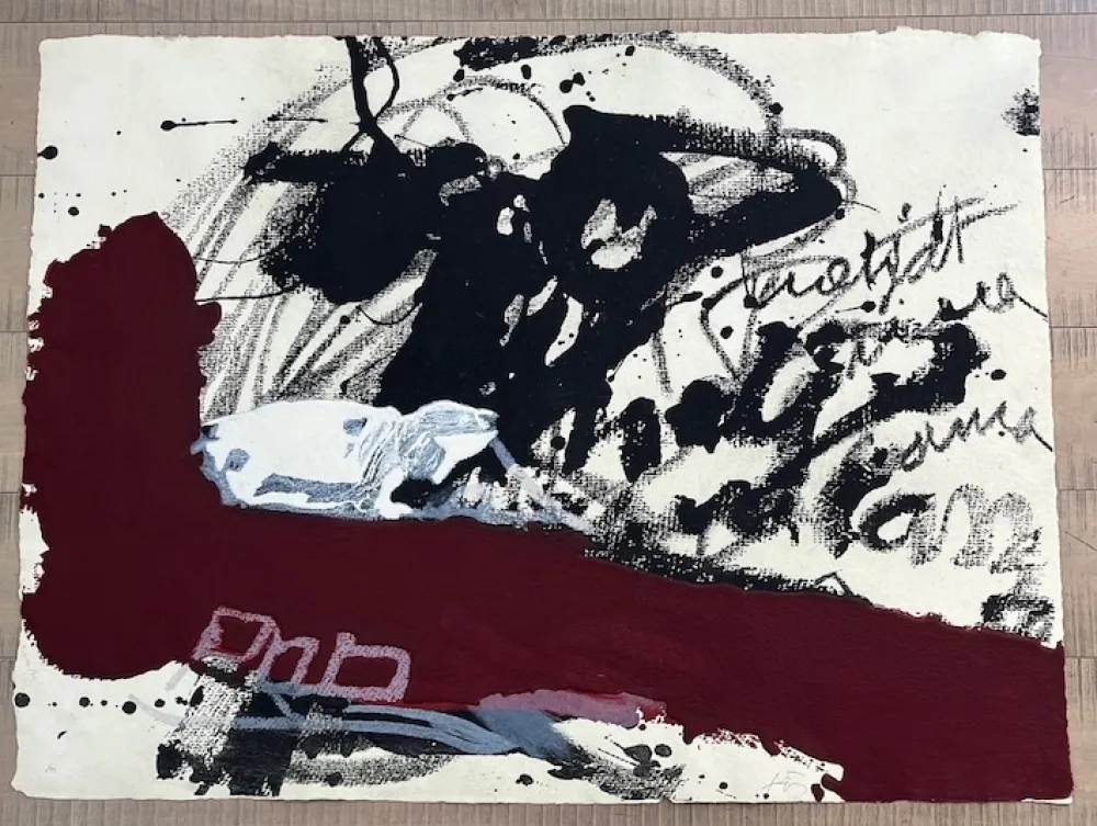 Ets En Aquatint Tàpies - Roig i negre 5