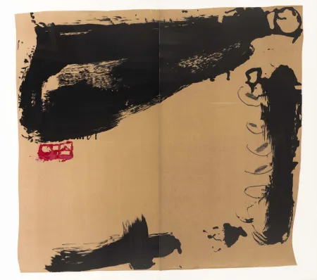 Lithografie Tàpies - Rouge à gauche