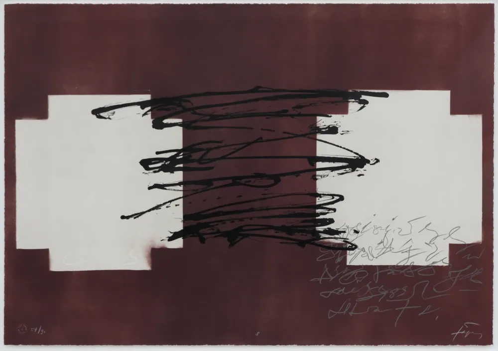 Lithografie Tàpies - Suite 63 x 90 (No 8)