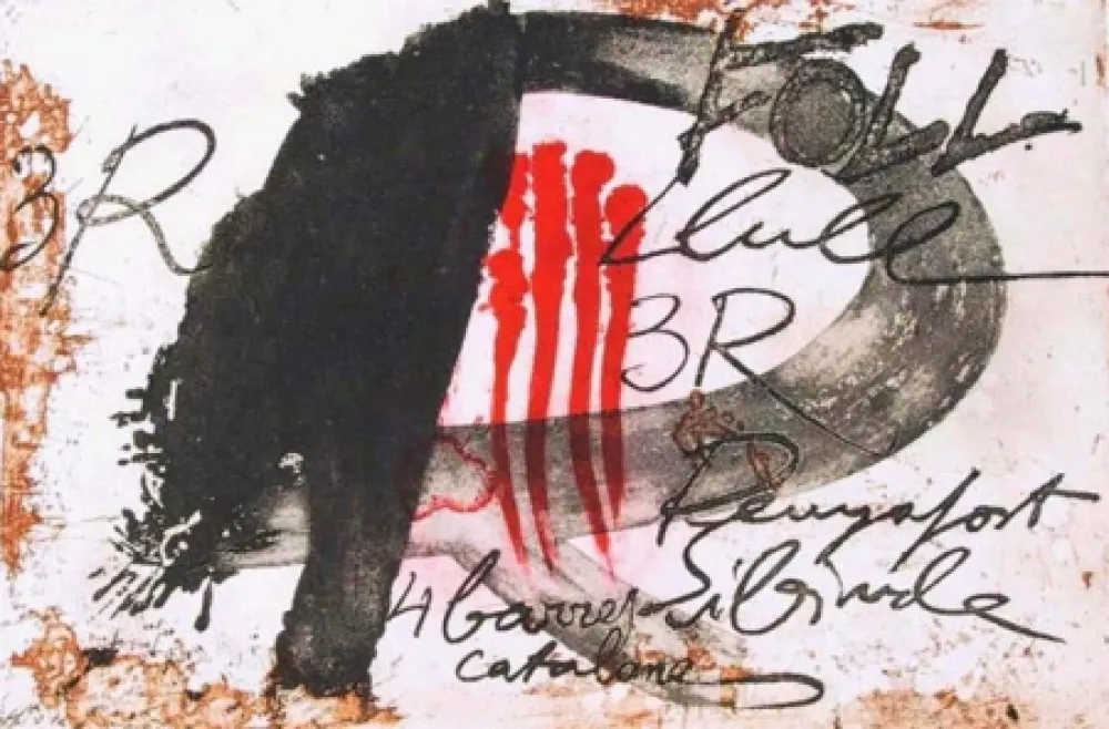 Ets En Aquatint Tàpies - Tres R