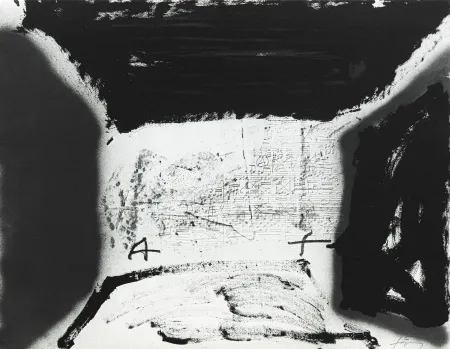 Lithografie Tàpies - Variation/thème musical 16 