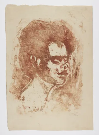 Lithografie Tappert - Mädchenkopf nach rechts (Girl's head to the right)