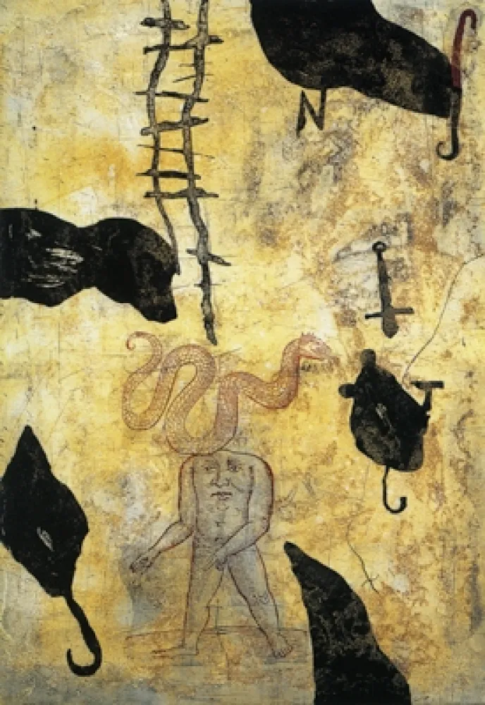 Ets En Aquatint Texier - La figure de l'échelle