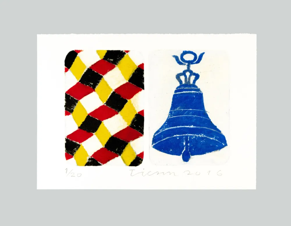 Carborundum Tilson - The Stones of Venice. La campana di San Marco Calle dei Fabbri, Diptych