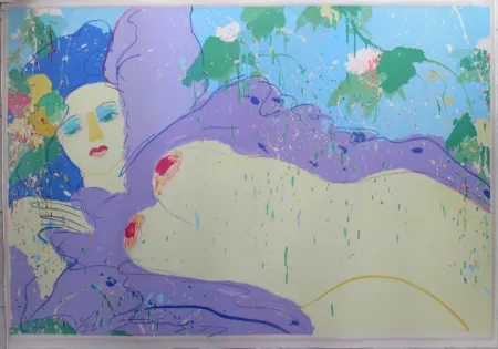 Lithografie Ting - Chrysantheme