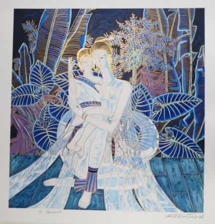 Lithografie Ting - Maternité