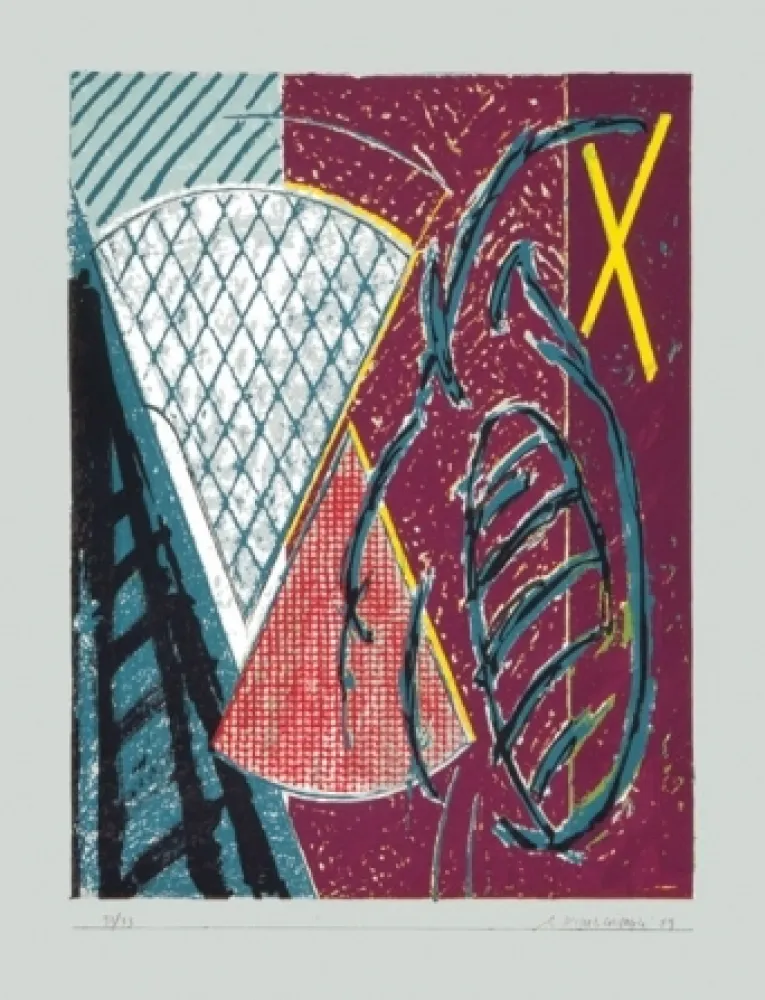 Zeefdruk Titus Carmel - Armorial IV