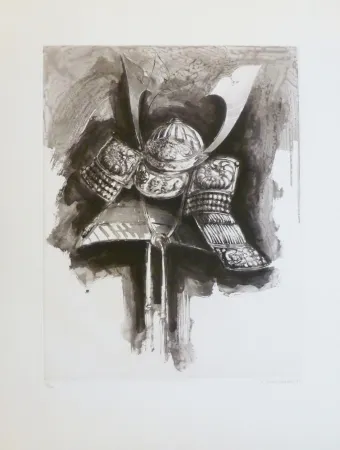 Ets En Aquatint Titus Carmel - Casque de Nikko IV