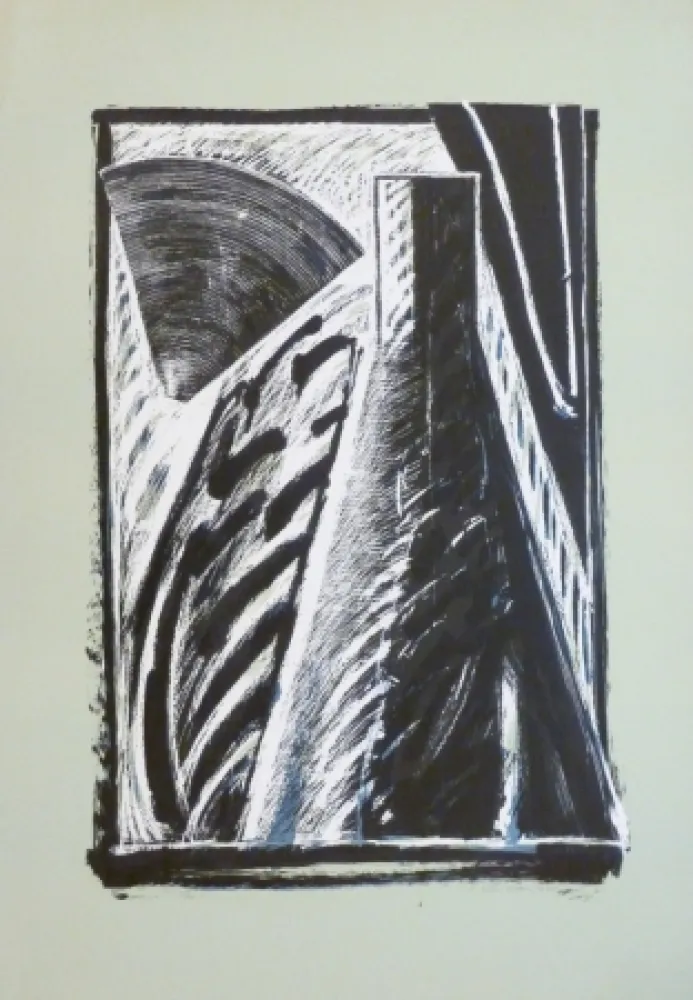 Lithografie Titus Carmel - Composition