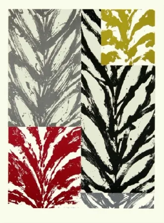 Lithografie Titus Carmel - Feuillée I